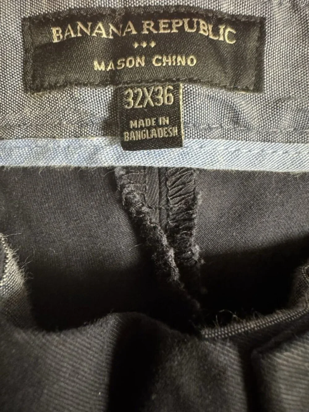Banana Republic Mason Chino Pants 32x36 Navy Stretch Cotton